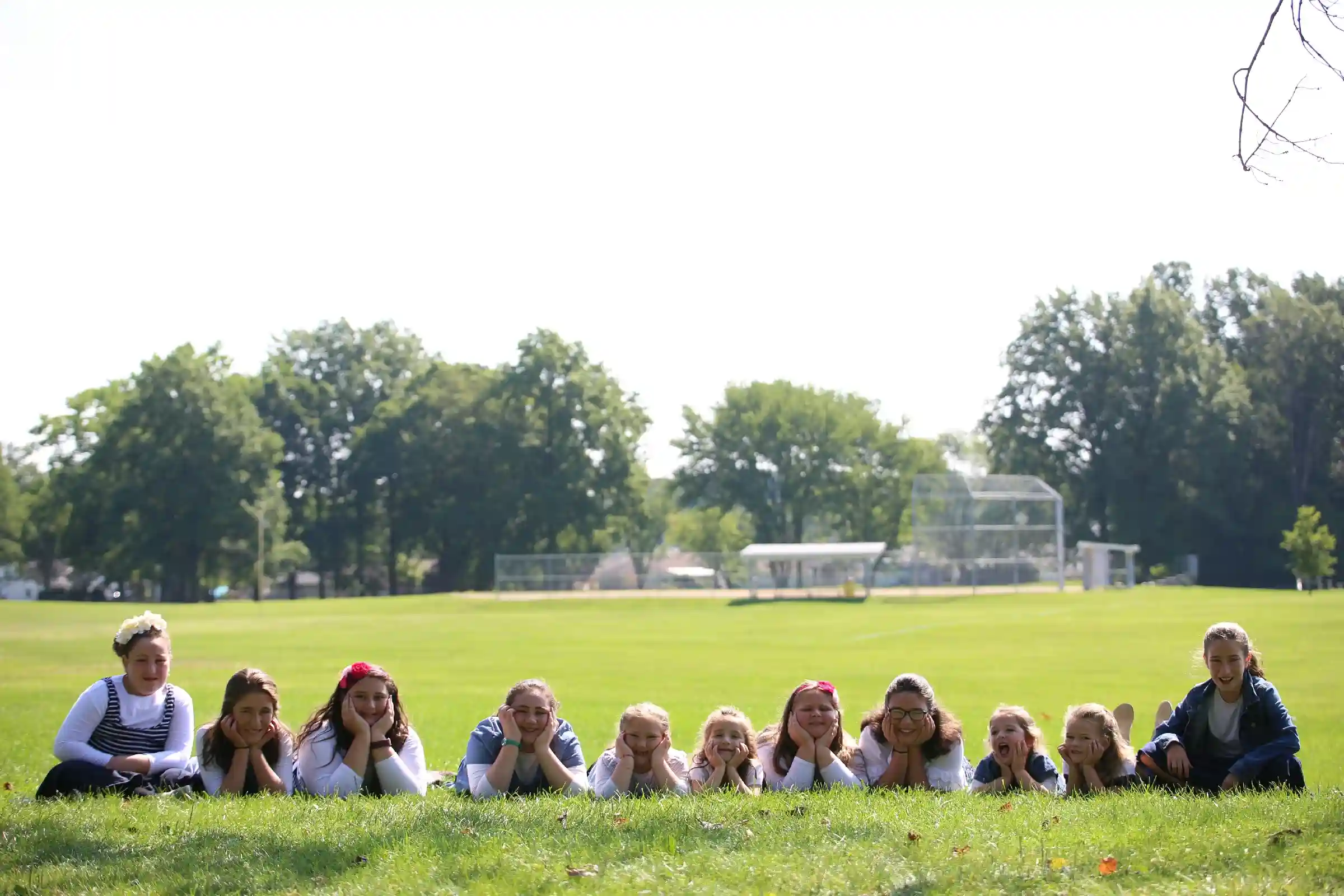 kids on grass photoshoot
