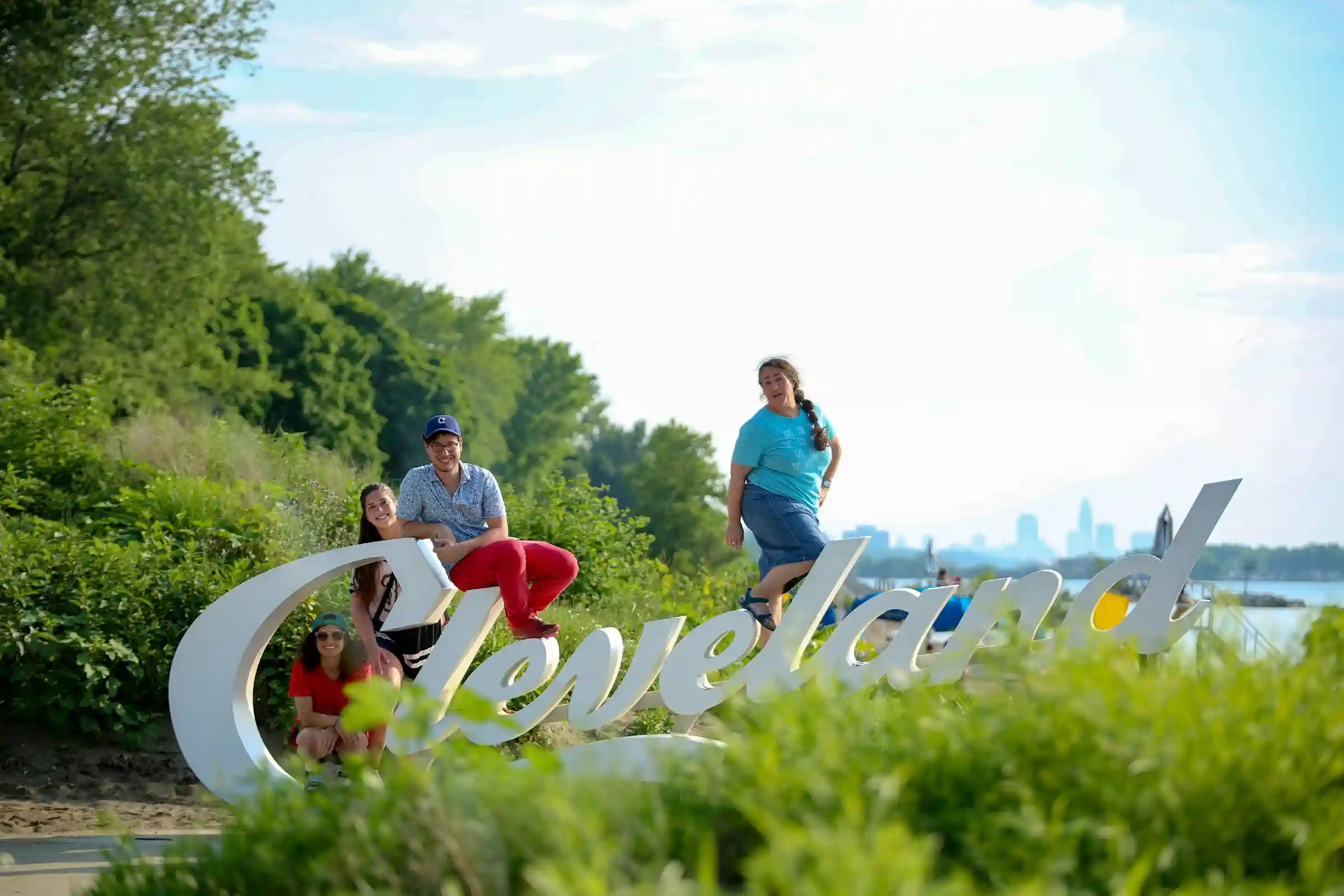 welcome cleveland sign family photo kobi studio